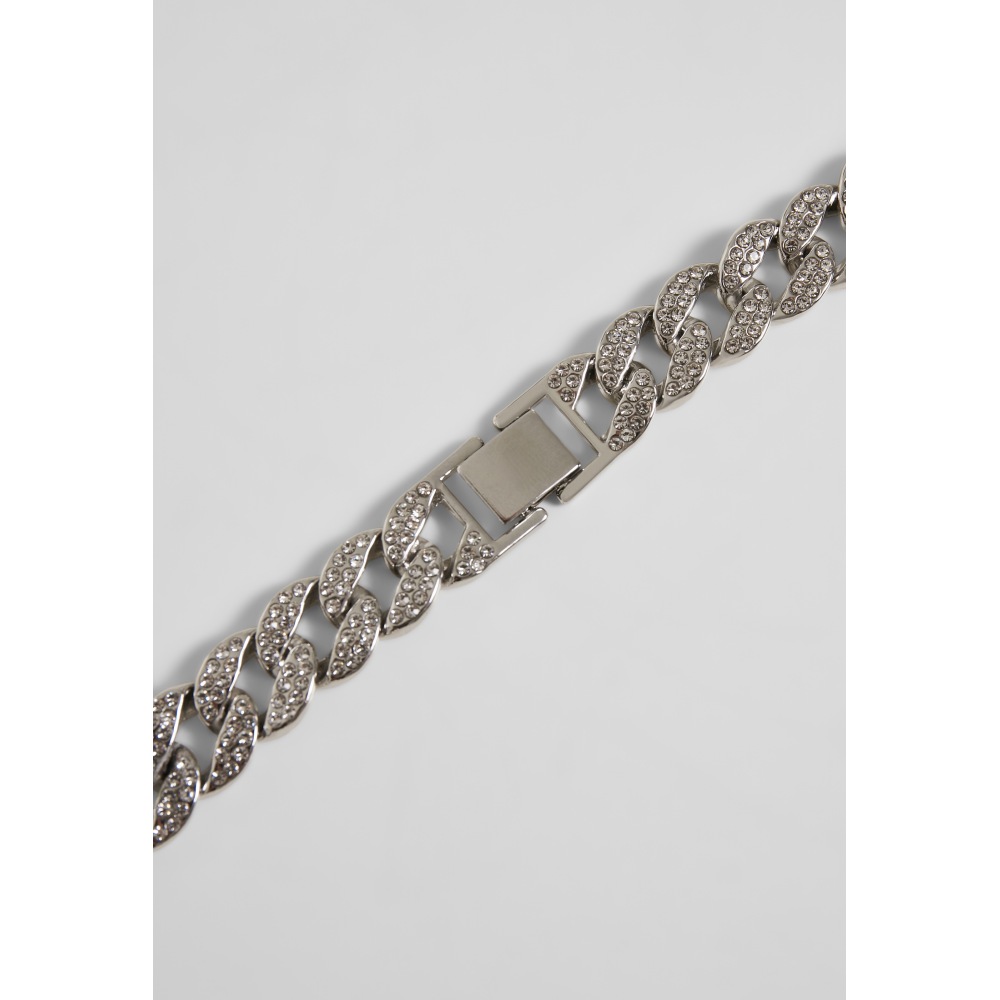 Urban Classics - Heavy Necklace With Stones silver one size Necklace - Brown